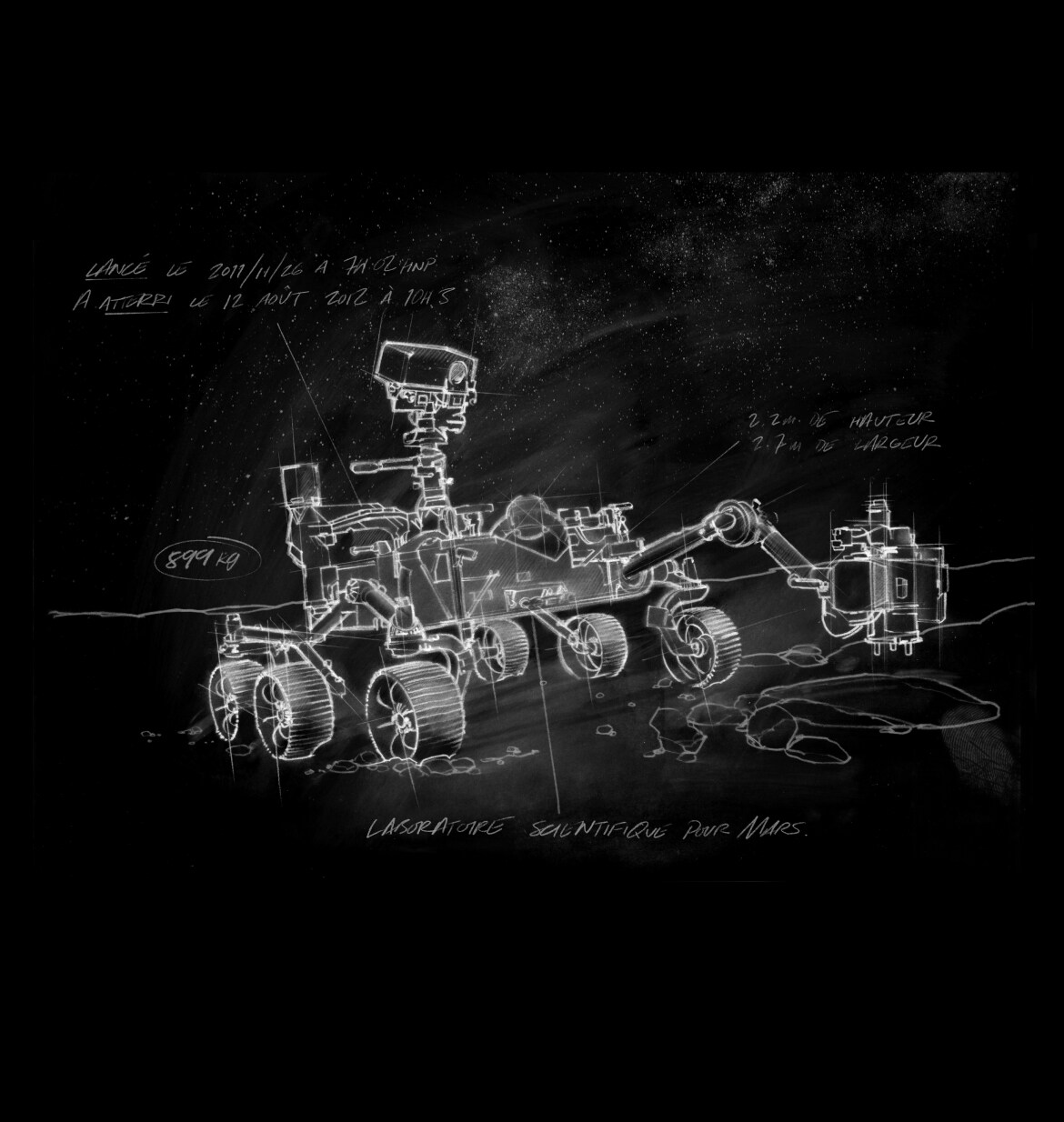 Illustration du rover de la NASA.
