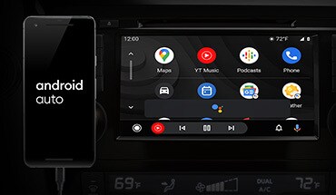 Écran tactile du Nissan Qashqai 2022 montrant l’écran Android Auto