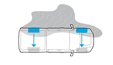 Illustration du dispositif d’antipatinage du Nissan Frontier 2023.