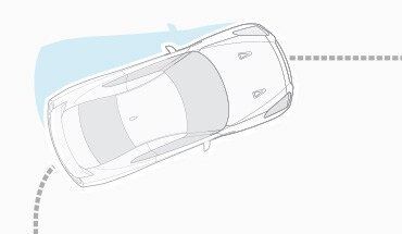 Illustration de la Nissan GT-R négociant un virage à l’aide du contrôle dynamique du véhicule.