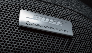 Gros plan sur les haut-parleurs de la chaîne audio Bose écoénergétique haut de gamme de la Nissan LEAF 2023