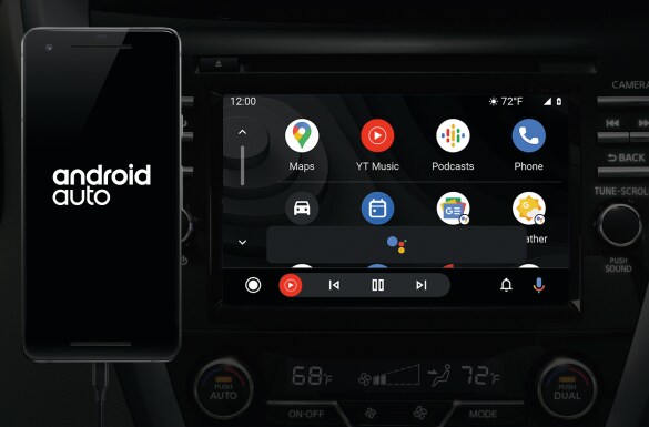 Écran tactile du Nissan Murano 2023 montrant l’application Android Auto.