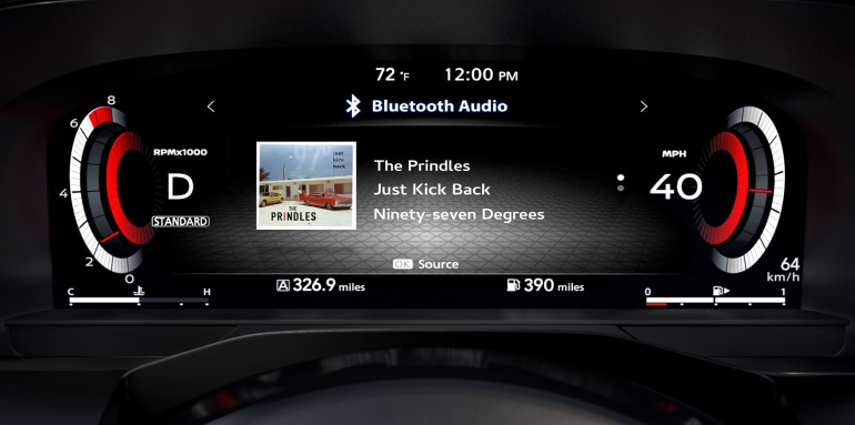 Tableau de bord numérique du Nissan Pathfinder