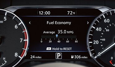 Consommation de carburant sur l’écran du groupe d’instruments de la Nissan Sentra 2022