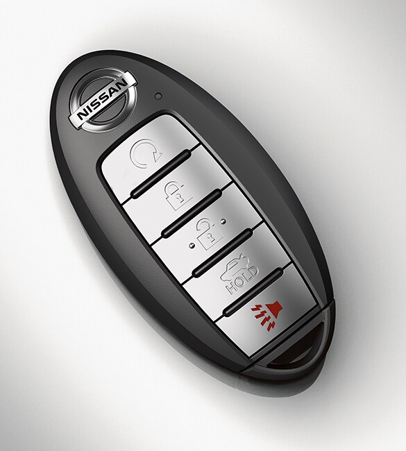 Illustration de la télécommande de la Nissan Versa 2022 montrant le démarrage à distance.
