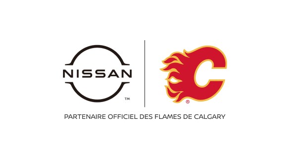 Logos du partenariat entre Nissan et les Flames de Calgary