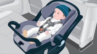 Rear-facing child restraint system for infants