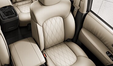 Illustration des sièges avant avec réglage de la température et des sièges arrière chauffants du Nissan Armada 2023.