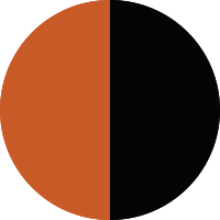 Noir intense/orange monarque métallisé